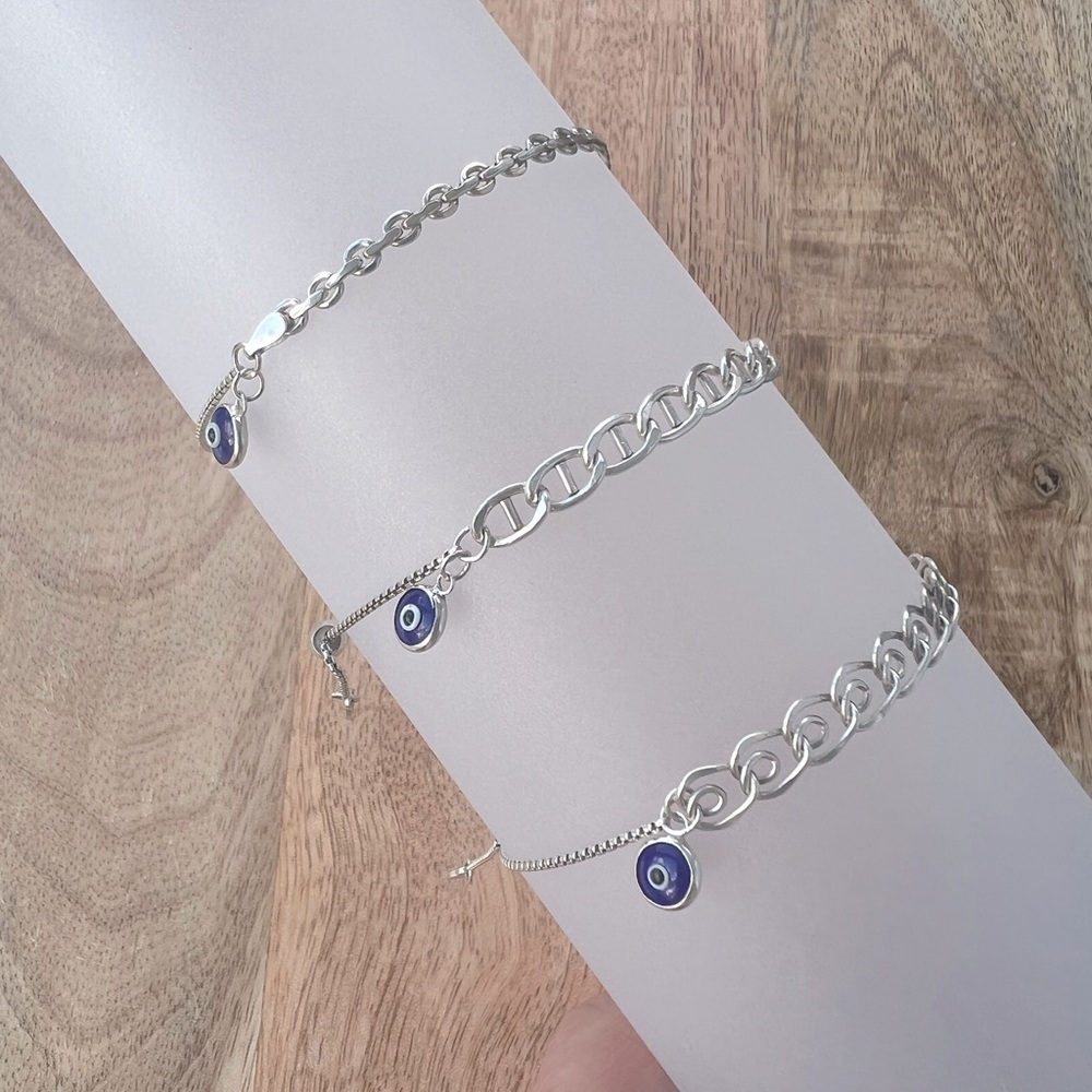 Alex and Ani Precious Pull Chain Evil Eye Bracelets
